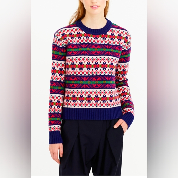 J. Crew Fair Isle Crewneck Sweater - Picture 2 of 12